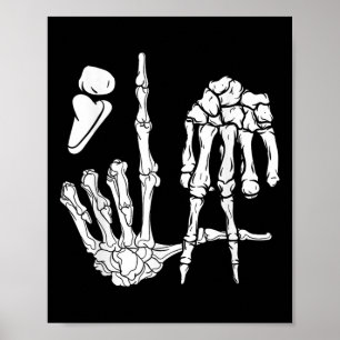 Poster Skeleton Hand Comma La Pontuation Kamala Harris