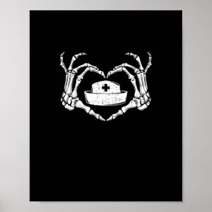 Poster Skeleton Hand Heart Lpreguiçoso Halloween Costume 