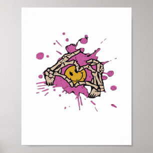 Poster Skeleton Hand Heart Show Classic