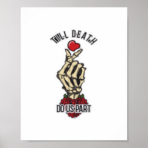 Poster Skeleton Heart até a morte nos separam