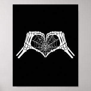 Poster Skeleton Heart Halloween Spooky Lo