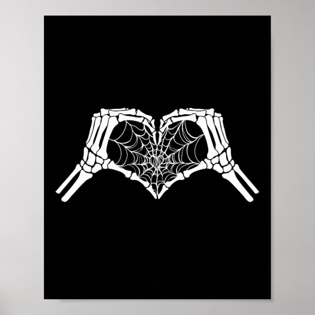 Poster Skeleton Heart Halloween Spooky Lo (Frente)