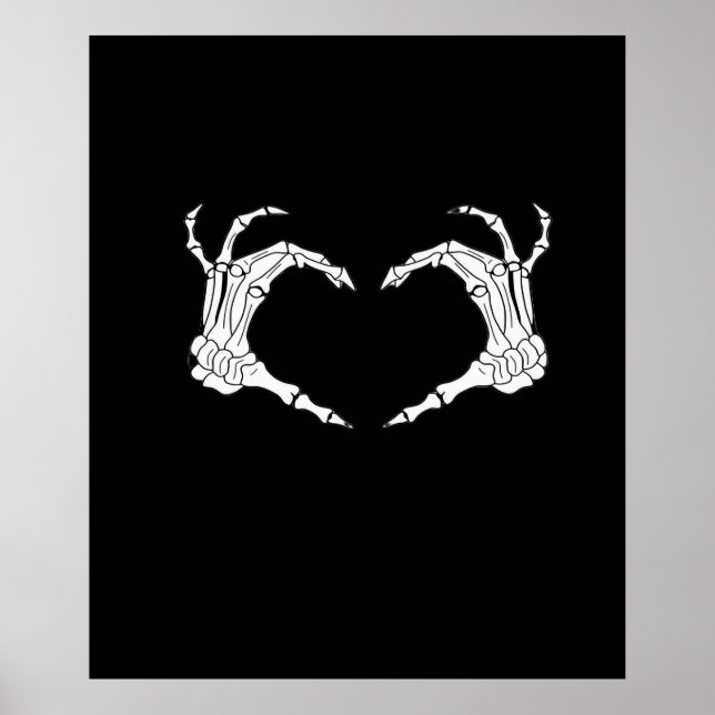 Poster Skeleton Heart Hands Classic (Frente)
