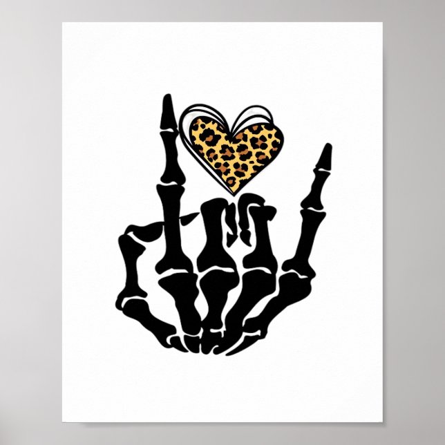 Poster Skeleton Heart Hands Classic (Frente)