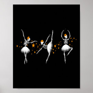 Poster Skeleton Llerina Llet Women Girl