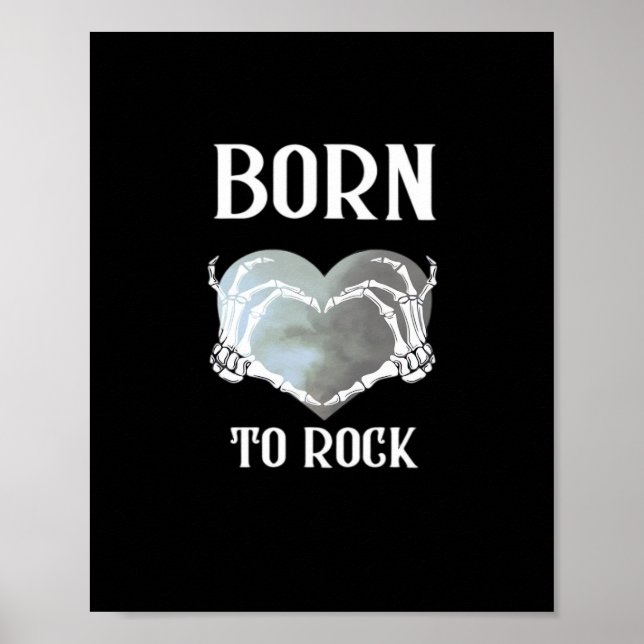 Poster Skeleton Mãos Cinza Gráfico Para Clássico (Frente)