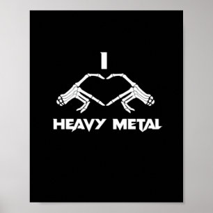 Poster Skeleton Mãos Coração - Dia de as Bruxas engraçado