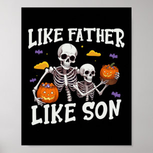 Poster Skeleton Padre Filho Correspondendo à fantasia de 