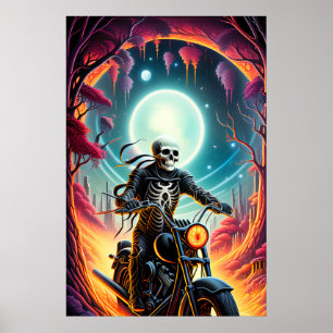 Poster Skeleton percorrendo a caverna do fogo