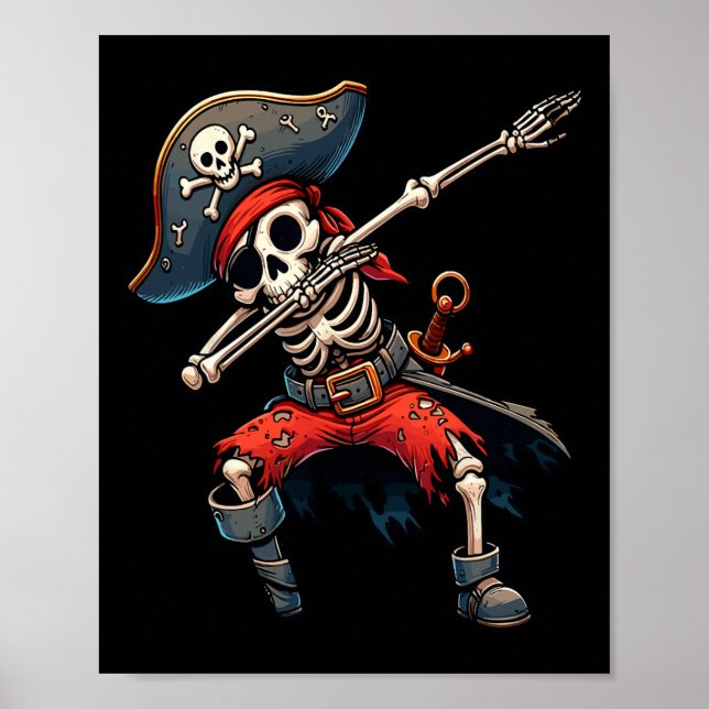 Poster Skeleton Pirate Kids (Frente)