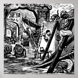 Póster Skeleton Pirates por volta de 1951