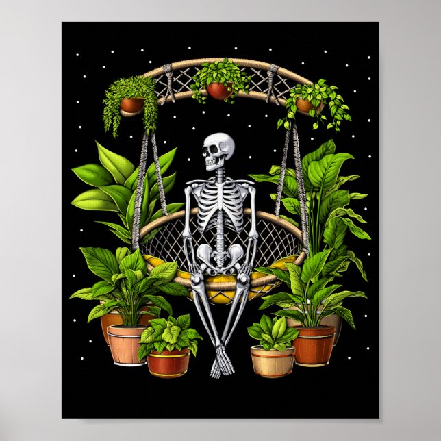 Poster Skeleton Plant Lover (Frente)