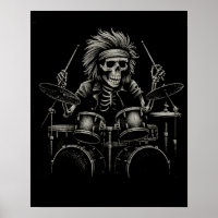 Skeleton Rock Drummer - Música Spooky Halloween