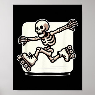 Poster Skeleton Roller Skeleton Skater Skater