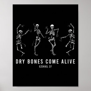 Poster Skeleton Seco Bones Vêm Vivos Christian Ha