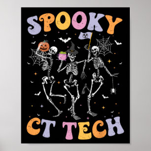 Poster Skeleton Spooky Ct Tech Computing Tomografia Tech
