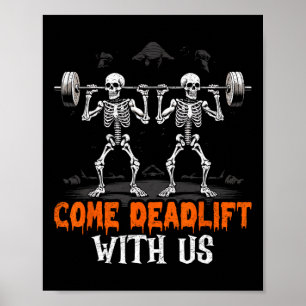 Poster Skeleton Weightlifter - Malhação de Trabalho do Cr