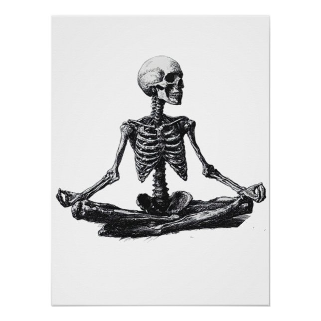 Póster Skeleton Yoga (Frente)