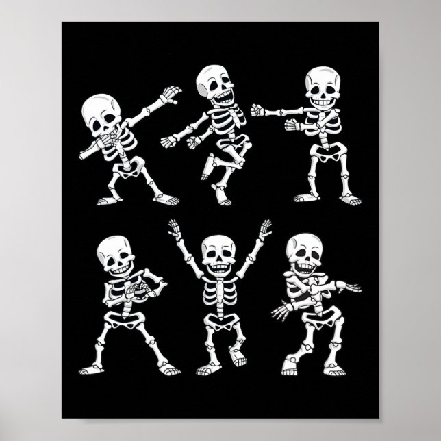 Poster Skeletons Dançantes Desafio Meninos Meninas H (Frente)