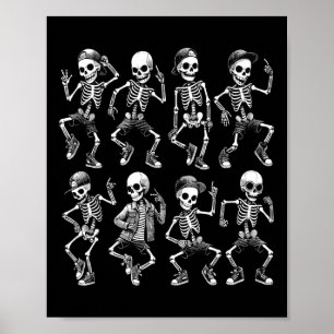 Poster Skeletons Dançantes Desafio Meninos Meninas H