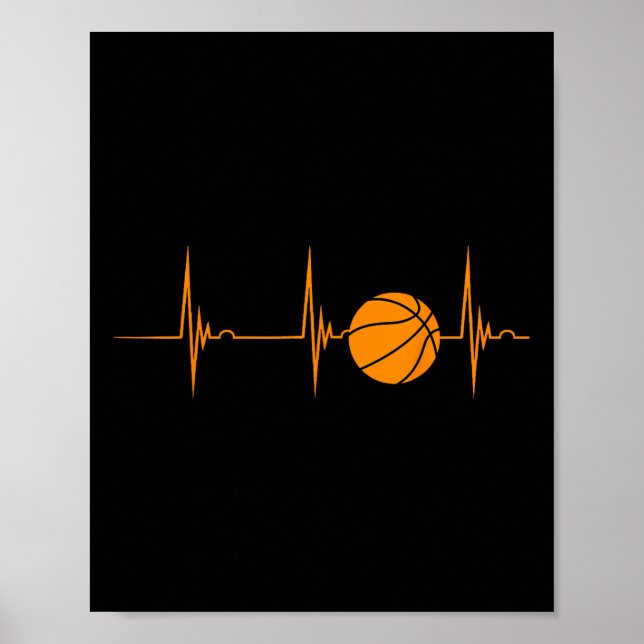 Poster Sketbeat Heartbeat Ekg Pulse Esportivo Reproduzind (Frente)