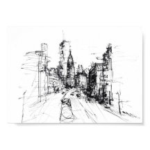 Sketch de paisagem digital moderna abstrato - Prem
