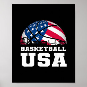 Poster Sketll EUA Apoia A Bandeira Do Time EUA Sonho
