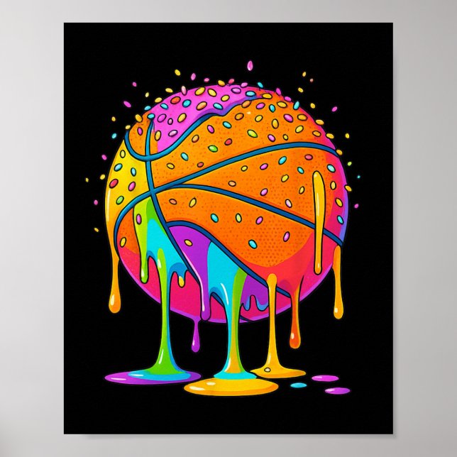 Poster Sketll Ice Cream Drip For Girls Boys Youth Sketll  (Frente)