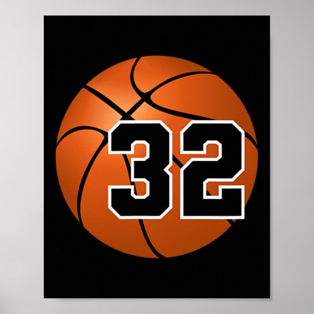 Poster Sketll Jersey Lucky Favorite Number #32  (Frente)