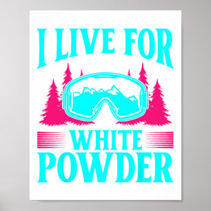 Poster Ski 90s, 80s, Roupa De Esqui Que Vivo Para Pó Bran