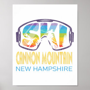 Poster Ski Cannon Mountain New Hampshire Skiing Vacation