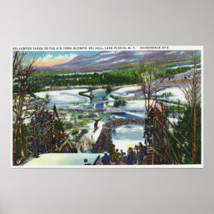 Póster Ski Jumper decola da Olimpiadas Ski Hill
