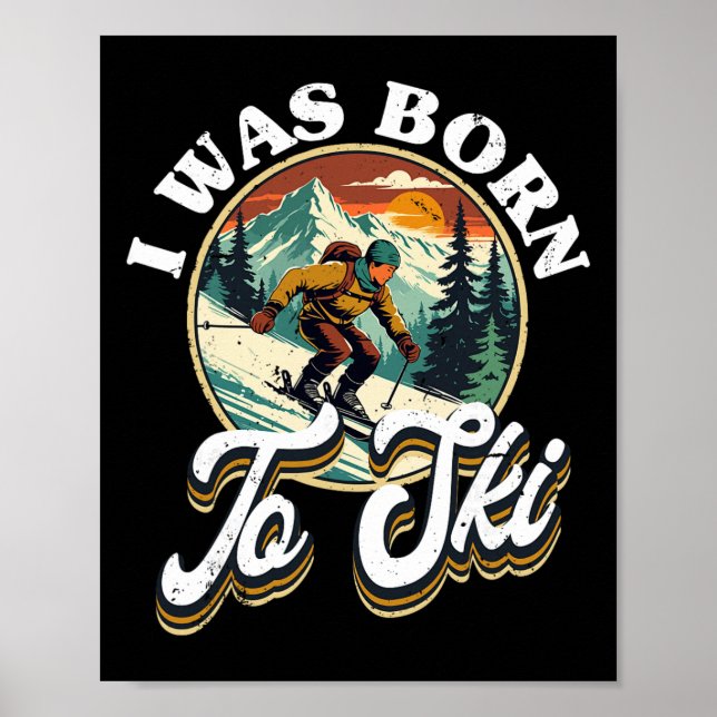 Poster Ski Skiing Winter Sport  (Frente)