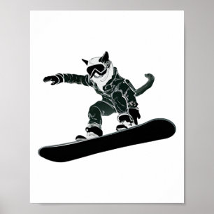 Poster Ski Snowboard Goggles Engraçado Esqui Snowboard Ca