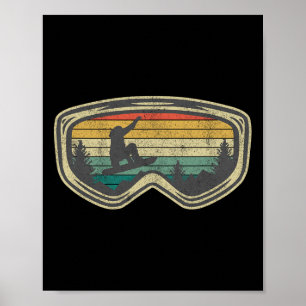 Poster Ski Snowboard Mountain Snow Shirts E Presente