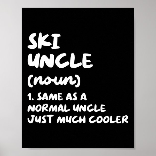 Poster Ski Uncle Definition Skiing Funny Sports  (Frente)
