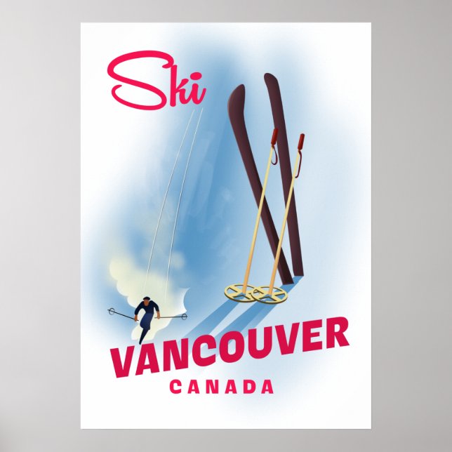 Poster Ski Vancouver Canadá (Frente)