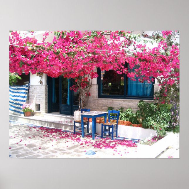 Poster skiathos town bougainvillea 1196 (Frente)