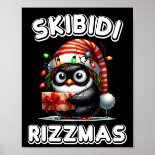 Poster Skibidi Rizzmas Engraçado Geração Alpha Gíria Nata