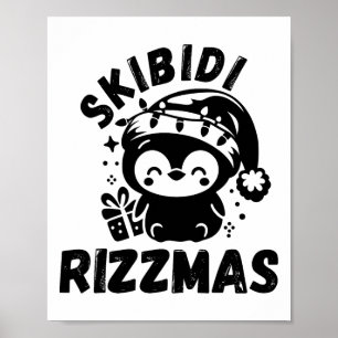 Poster Skibidi Rizzmas Engraçado Geração Alpha Gíria Nata