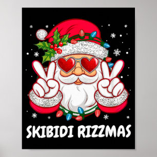 Poster Skibidi Rizzmas Natal Papai Noel Engraçado Xmas P