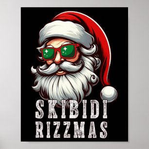Poster Skibidi Rizzmas Natal Santa Feliz Claus Rizz M