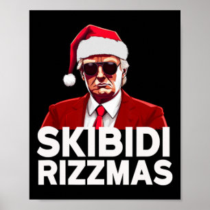 Poster Skibidi Rizzmas Papais noeis de natal Pajama Rizz