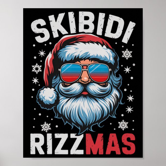 Poster Skibidi Rizzmas Shirt Kids Homens San Natal San (Frente)