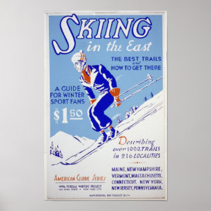 Póster Skiing in the East