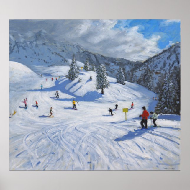 Póster Skiing Kitzbhuel 2014 (Frente)