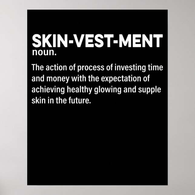 Poster Skinvestment Skincare Lover Definição E (Frente)
