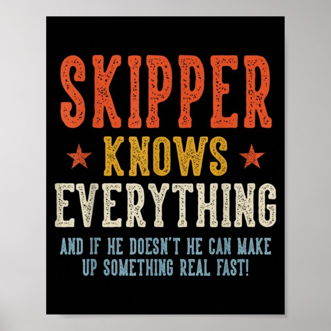 Poster Skipper sabe tudo dia dos pais retrô (Frente)