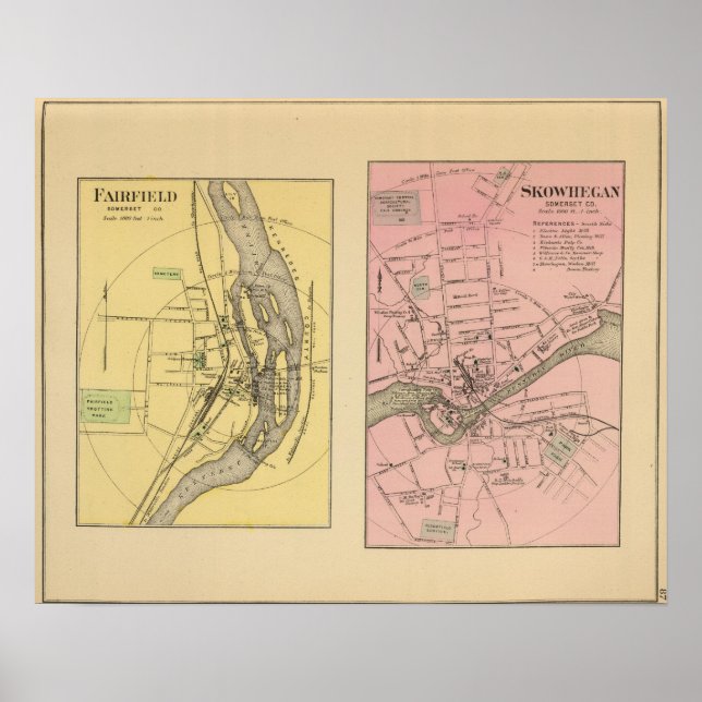 Poster Skowhegan, Fairfield 2 (Frente)
