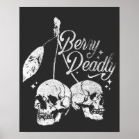Skull Cherry Spooky and Sweet Gothic Halloween